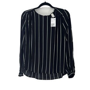 H&M Women’s Long Sleeve Blouse Striped Tunic NWT Sz 8‎